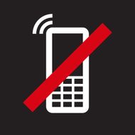 Mobile Phone prohibited No cell phone sign