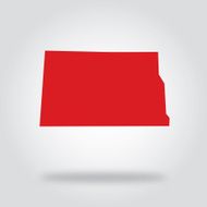 North Dakota Red State Icon