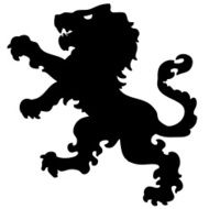 lion heraldry silhuoette