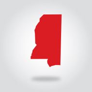 Mississippi Red State Icon