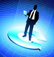 Business man background binary code N2