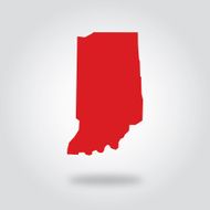Indiana Red State Icon