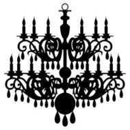 Vector chandelier silhouette