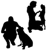 Vector silhouette of poeple