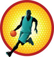 Basketball Player Dribbles