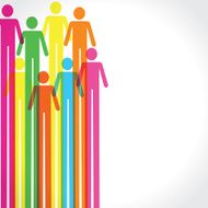 Group of colorful man icon background