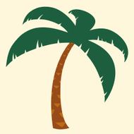 Tropical palm tree illustration