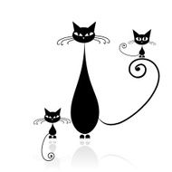 Family of cats - mother with children N2