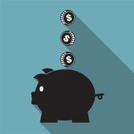 Piggy bank icon Saving money