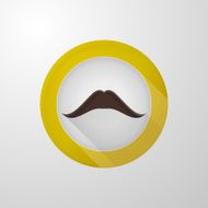 Vector icon for blog Brown mustache N2