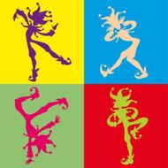 Funny Joker silhouettes