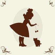 Girl and kitten N5