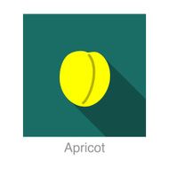 Apricot food and drink flat icon series