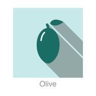 Olive food and drink flat icon series