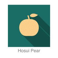 Hosui Pear food and drink flat icon series
