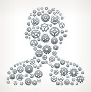Businessman Metallic Gears and Pinions Pattern N2