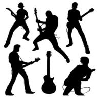 Musicians in silhouettes