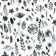 seamless pattern with flowers and grass N4