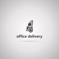 Vector illustration with icon for alternative transport office