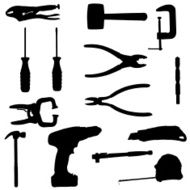 Tools Silhouette Collection (vector jpg)