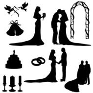 Wedding Silhouette Collection (vector jpg)