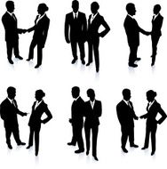 Young business people silhouettes N3