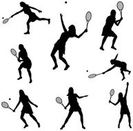 Tennis Silhouette Collection (vector jpg)