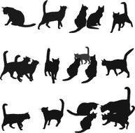 Cats silhouette N6