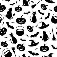 Halloween seamless background Vector illustration