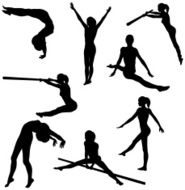 Gymnastics Silhouette Collection (vector jpg)