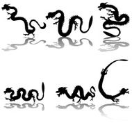 Eastern Dragon Silhouette Collection