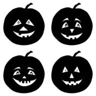 Pumpkins Jack O Lantern silhouettes