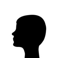 Silhouette of a man&#039;s head N3