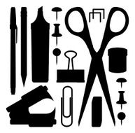 Office Supply Silhouettes