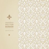Vector seamless border in Victorian style N41