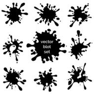 Splashes and blots silhouettes