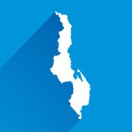 Blue Malawi Map Icon