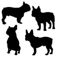 French Bulldog Silhouette Set