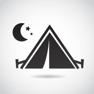 Tent icon isolated on white background