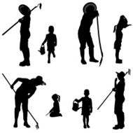 Vector silhouette of the woman N38