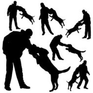 Vector silhouette of a man N316