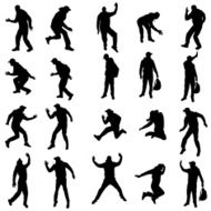 Vector Silhouette Of People N474