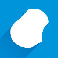 Blue Nauru Map Icon