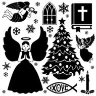 Christian Christmas design elements