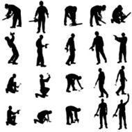 Vector silhouette of a people N139