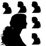 Vector silhouettes woman N8