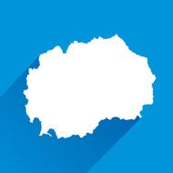 Blue Macedonia Map Icon