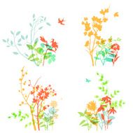 Floral Design Elements- Set of 4