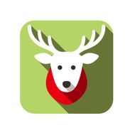 Christmas deer flat icon