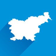 Blue Slovenia Map Icon